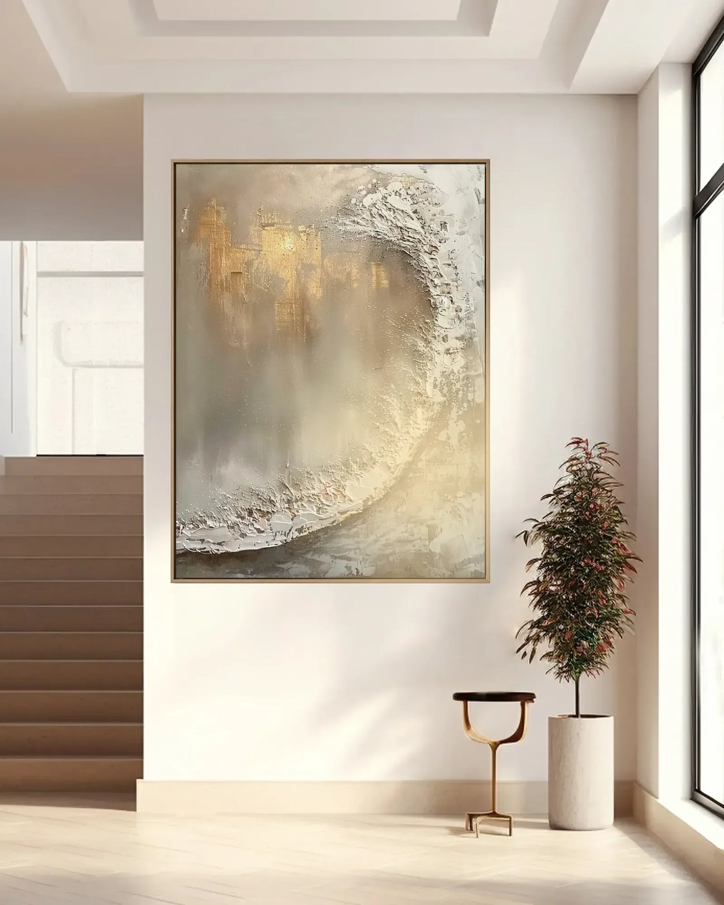 Soft Neutral Wabi Sabi Canvas Art No.032
