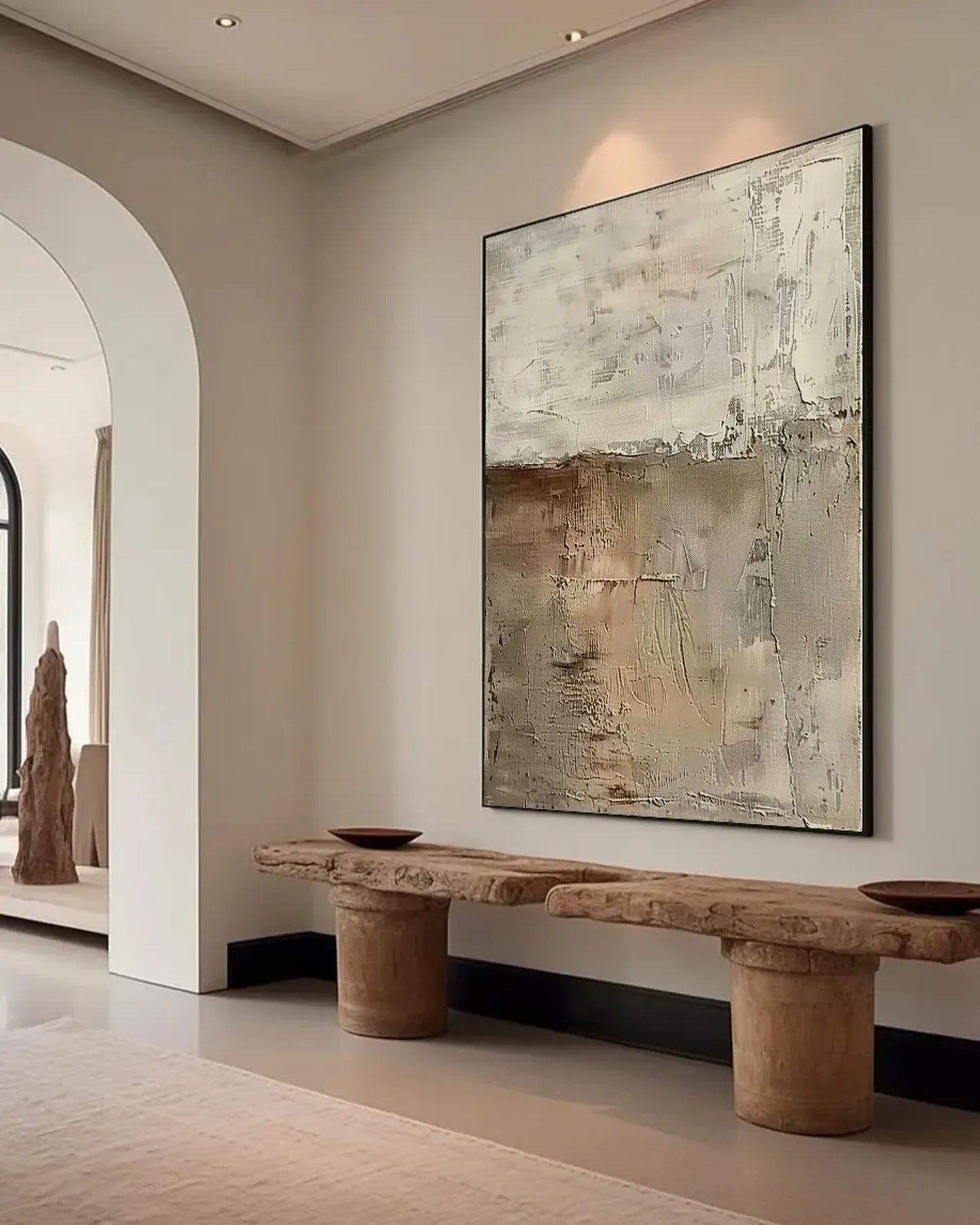 Soft Neutral Wabi Sabi Wall Art No.031