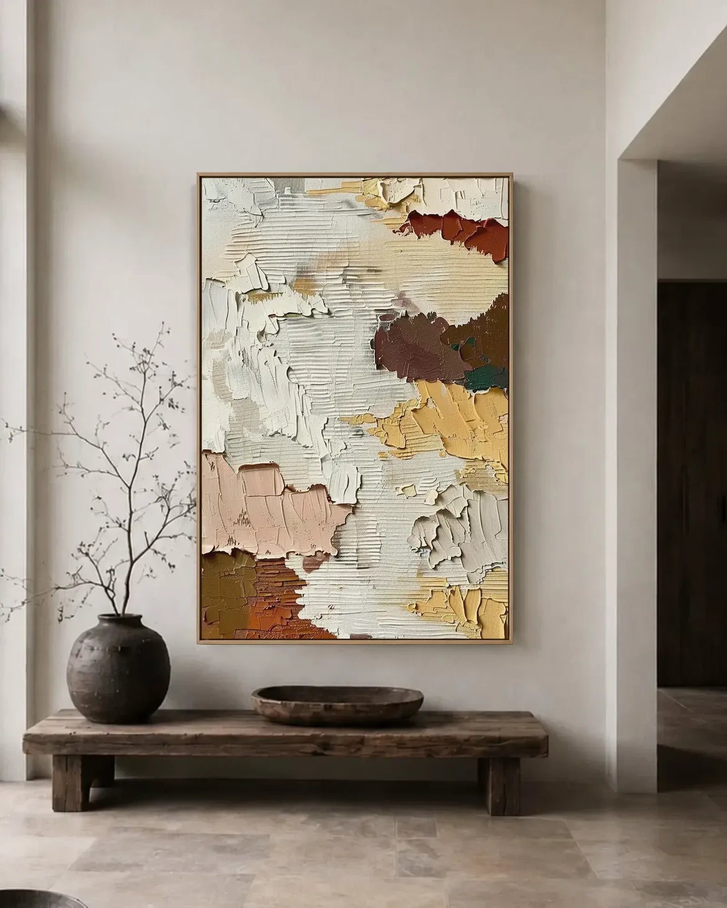 Soft Neutral Wabi Sabi Wall Decor No.034