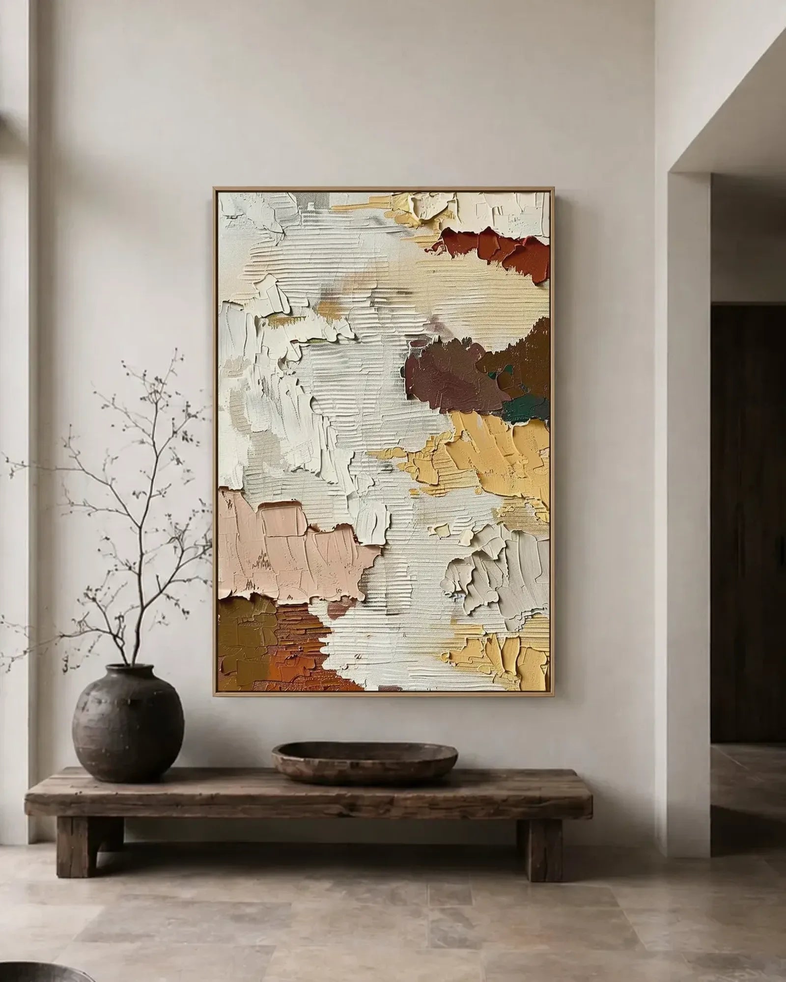 Soft Neutral Wabi Sabi Wall Decor No.034