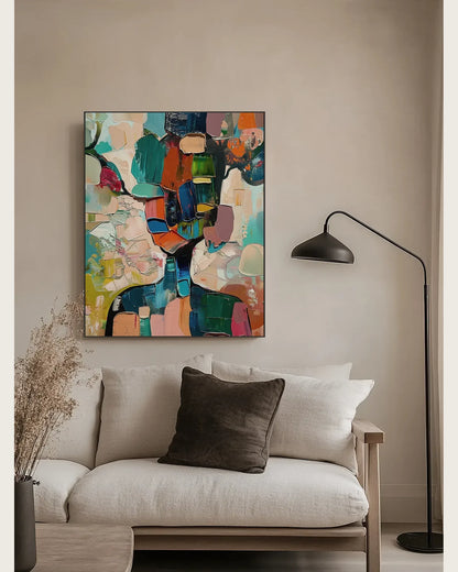 Textured Colorful Art On Canvas for Living Room No.047
