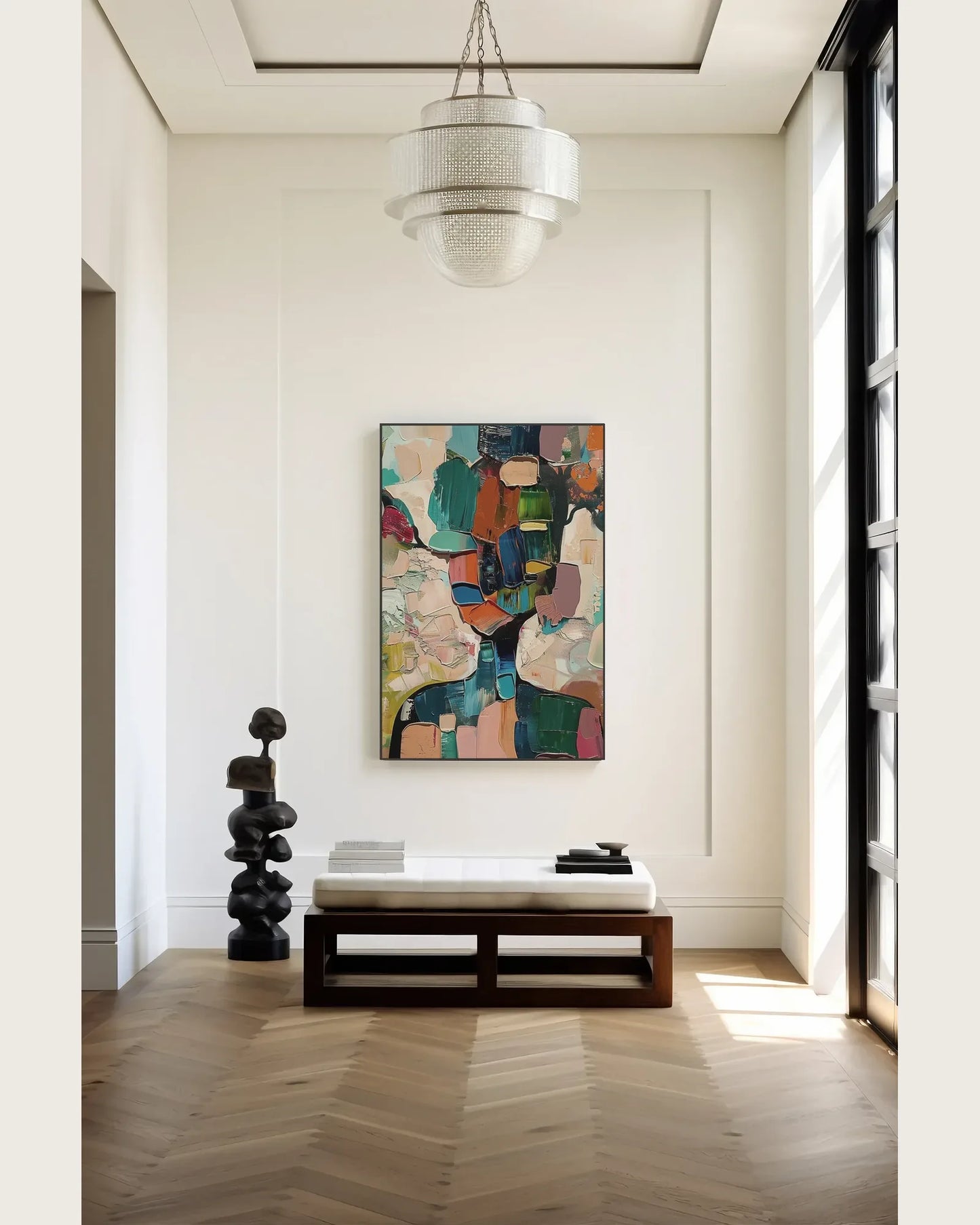 Textured Colorful Art On Canvas for Living Room No.047