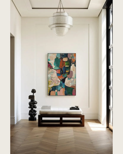 Textured Colorful Art On Canvas for Living Room No.047