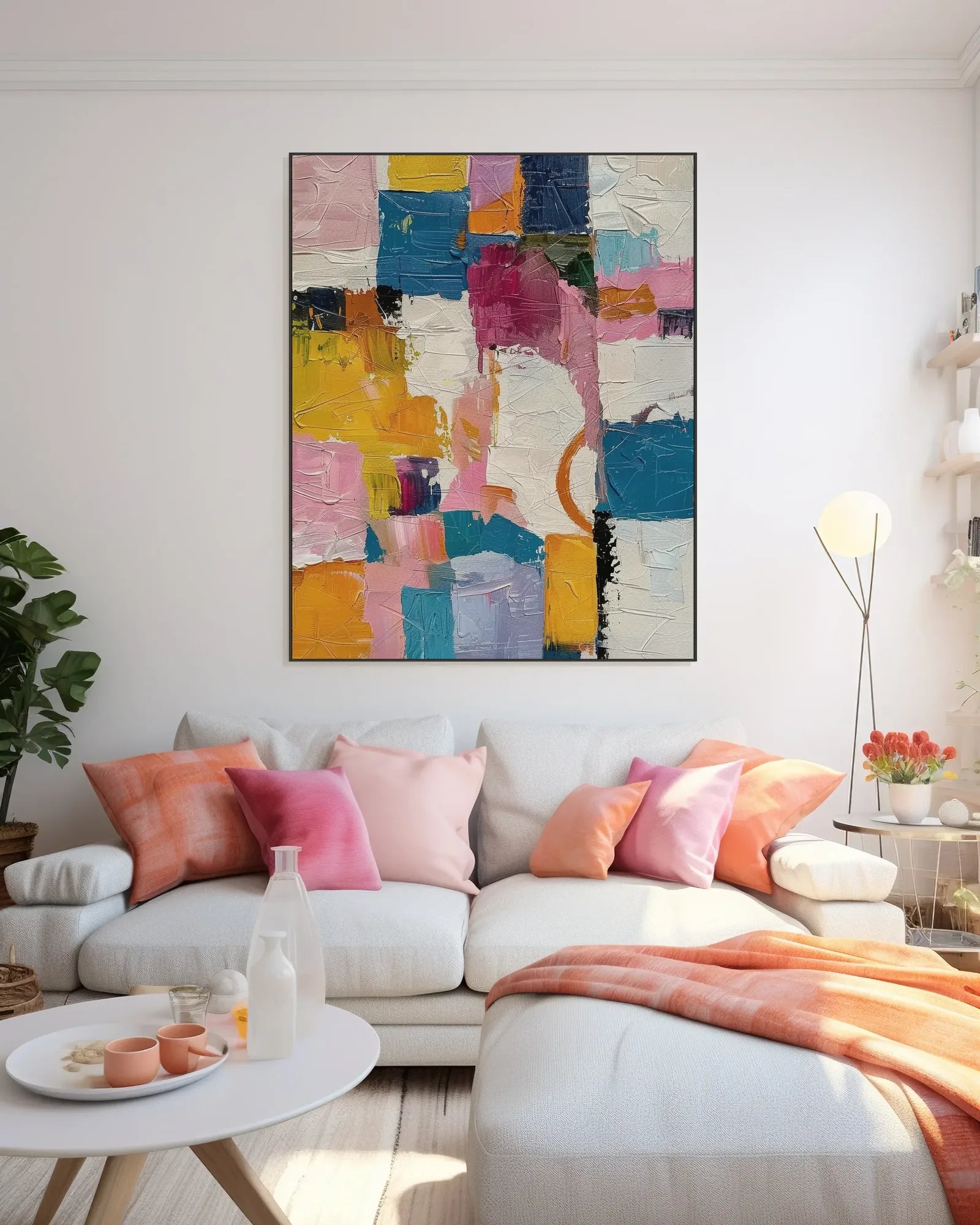 Textured Colorful Art Wall Painting for Hallway No.056
