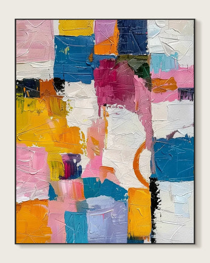 Textured Colorful Art Wall Painting for Hallway No.056