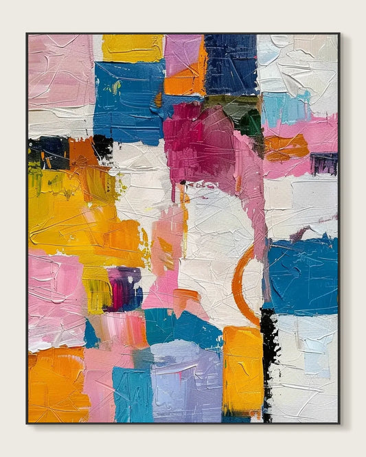 Textured Colorful Art Wall Painting for Hallway No.056