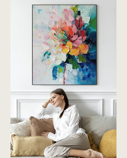 Textured Colorful Art for Living Room for Modern Home No.043