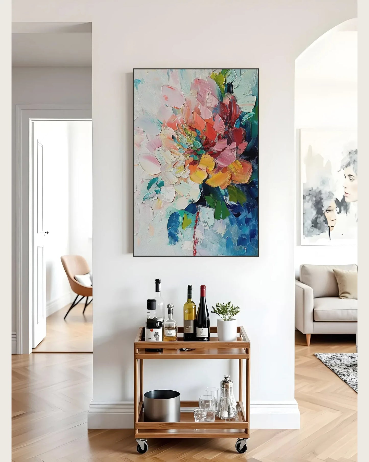 Textured Colorful Art for Living Room for Modern Home No.043