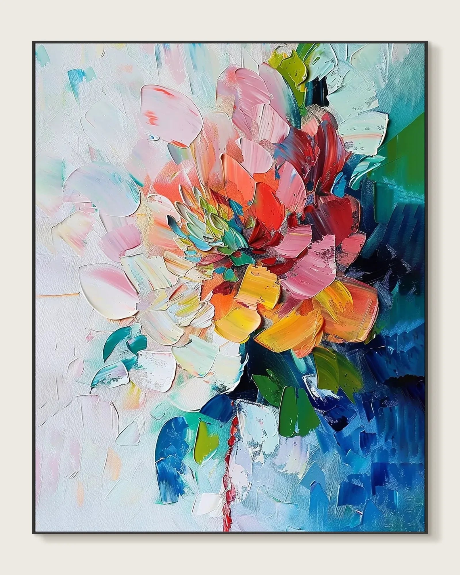 Textured Colorful Art for Living Room for Modern Home No.043