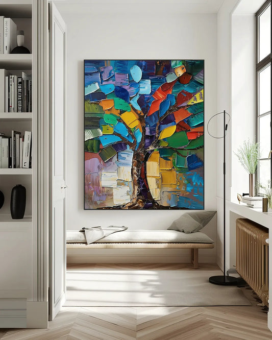 Textured Colorful Canvas Artwork for Dining Room No.052