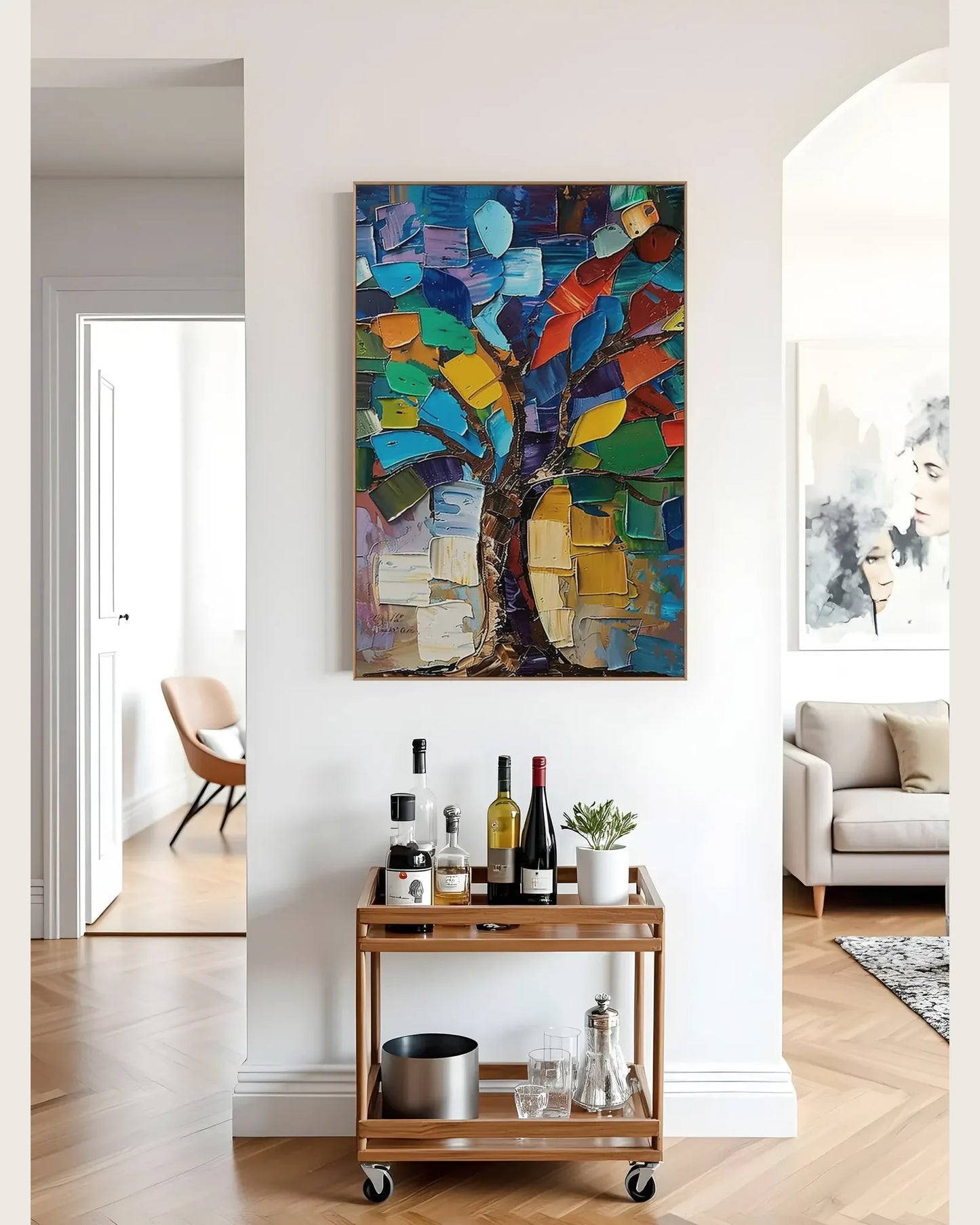 Textured Colorful Canvas Artwork for Dining Room No.052