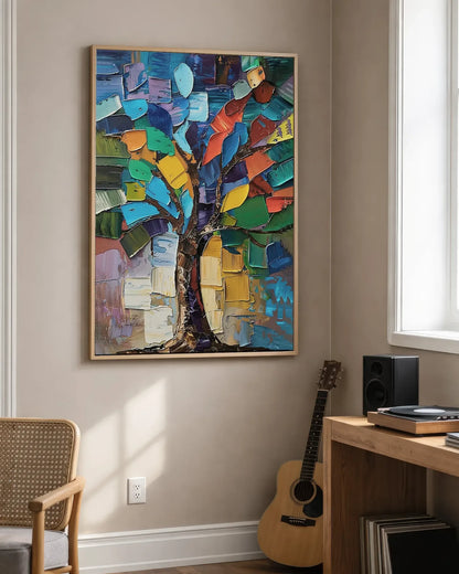 Textured Colorful Canvas Artwork for Dining Room No.052