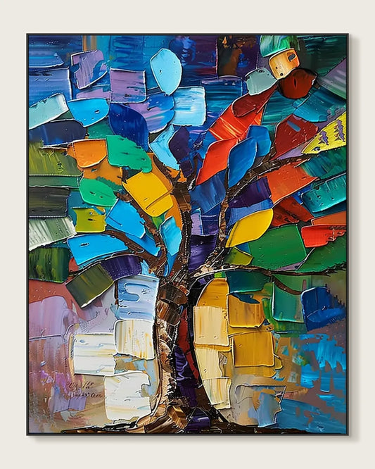 Textured Colorful Canvas Artwork for Dining Room No.052