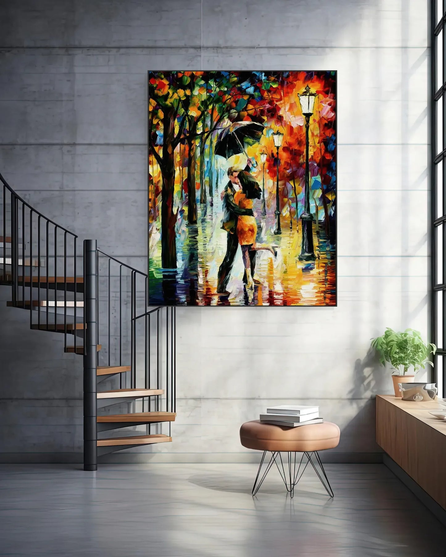 Textured Colorful Contemporary Art for Dining Room No.053