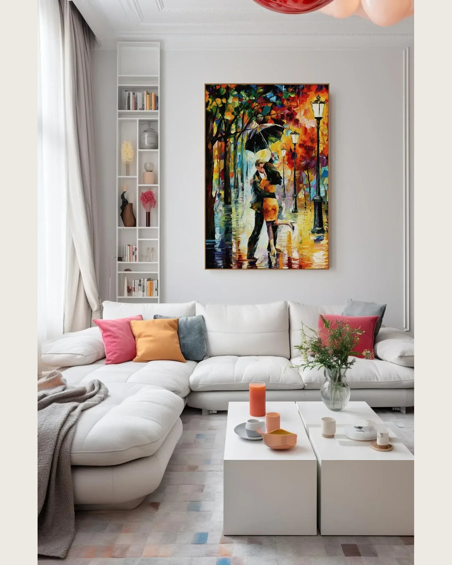 Textured Colorful Contemporary Art for Dining Room No.053