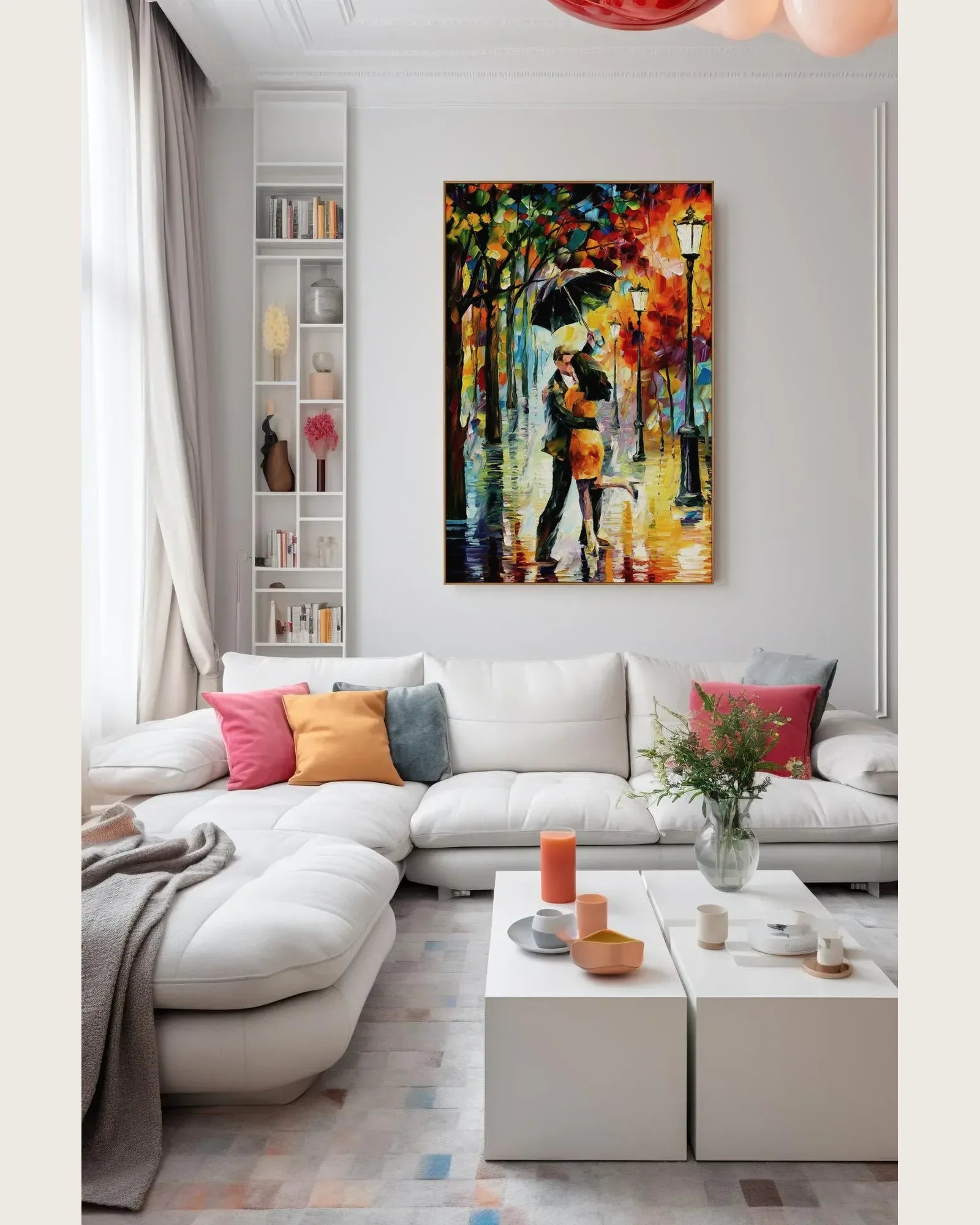 Textured Colorful Contemporary Art for Dining Room No.053