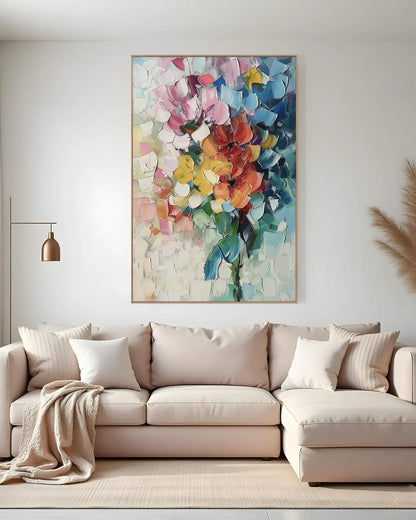 Textured Colorful Painting On Canvas for Living Room No.046