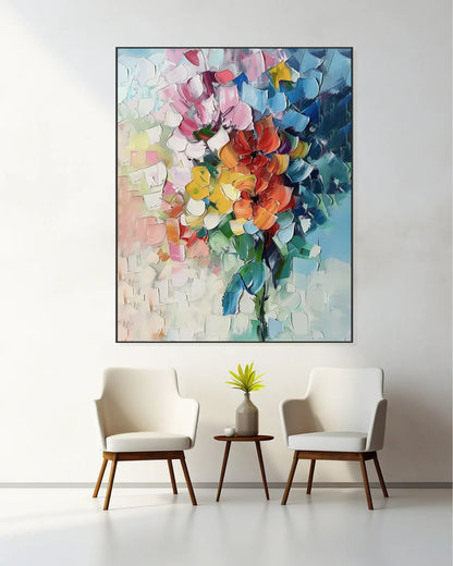 Textured Colorful Painting On Canvas for Living Room No.046