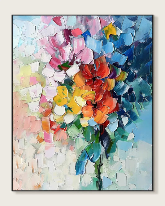 Textured Colorful Painting On Canvas for Living Room No.046