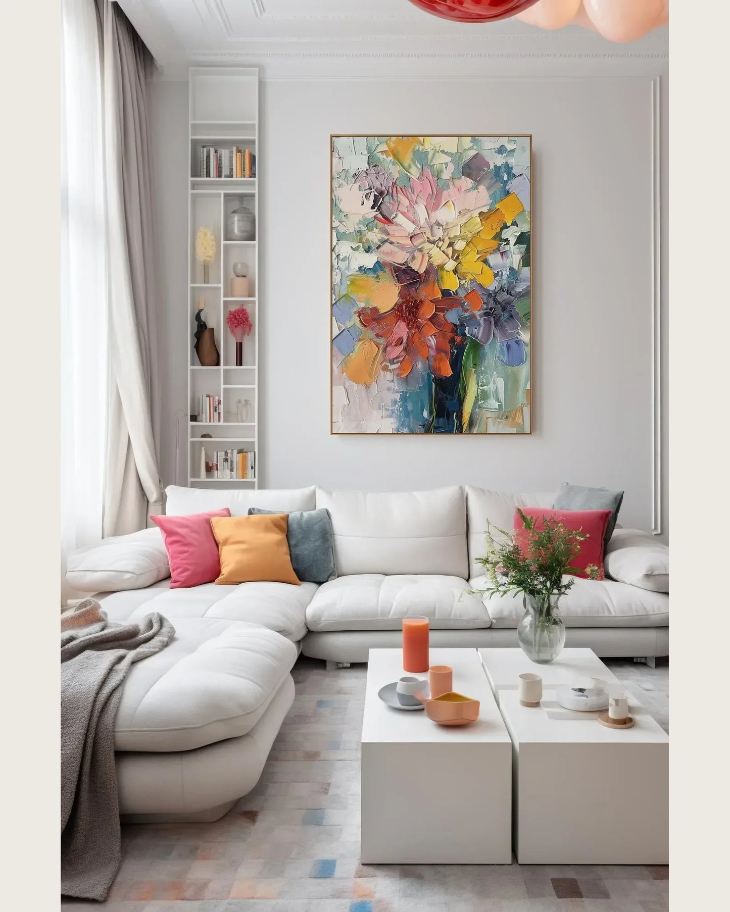 Textured Colorful Wall Art for Large Walls No.044