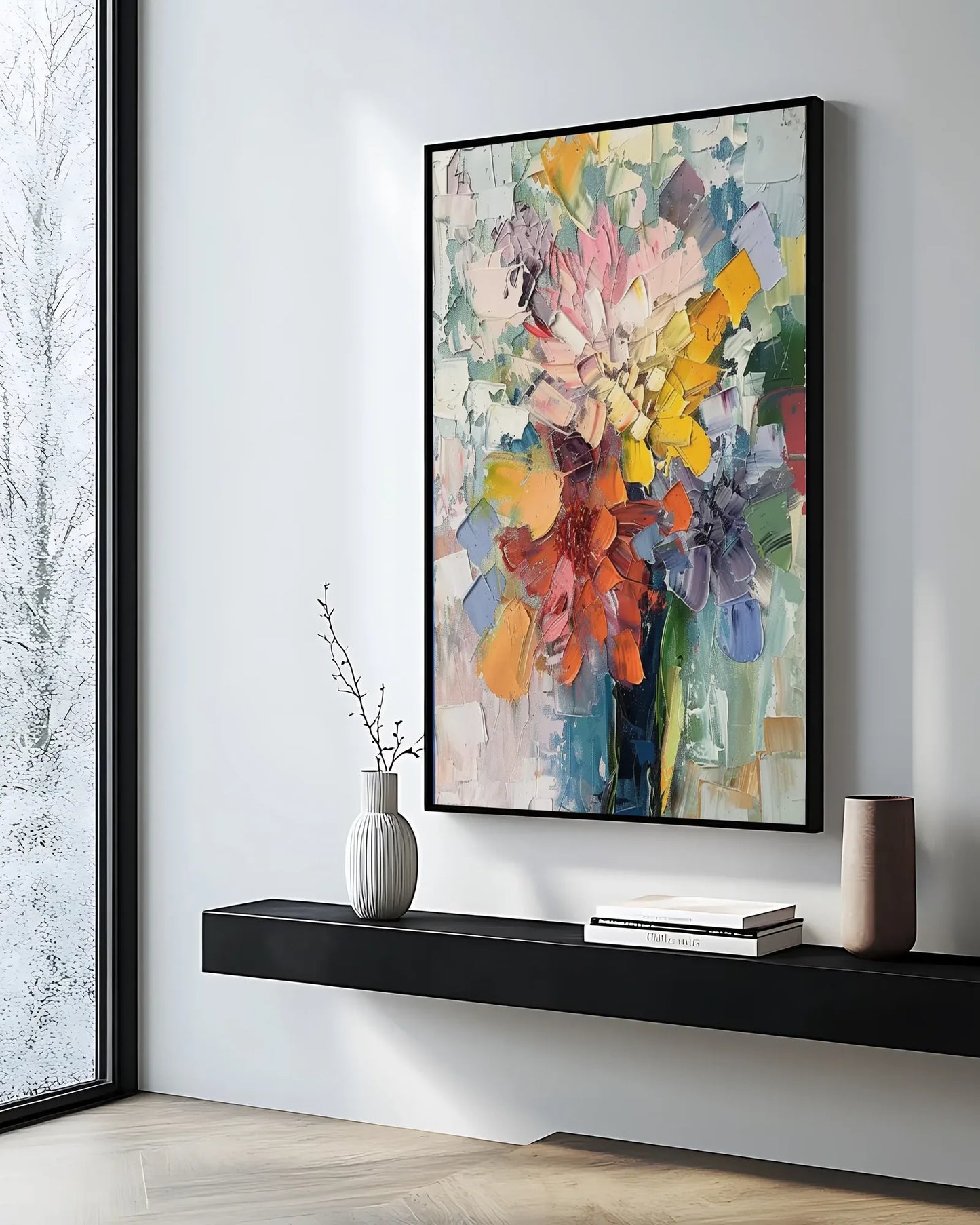 Textured Colorful Wall Art for Large Walls No.044