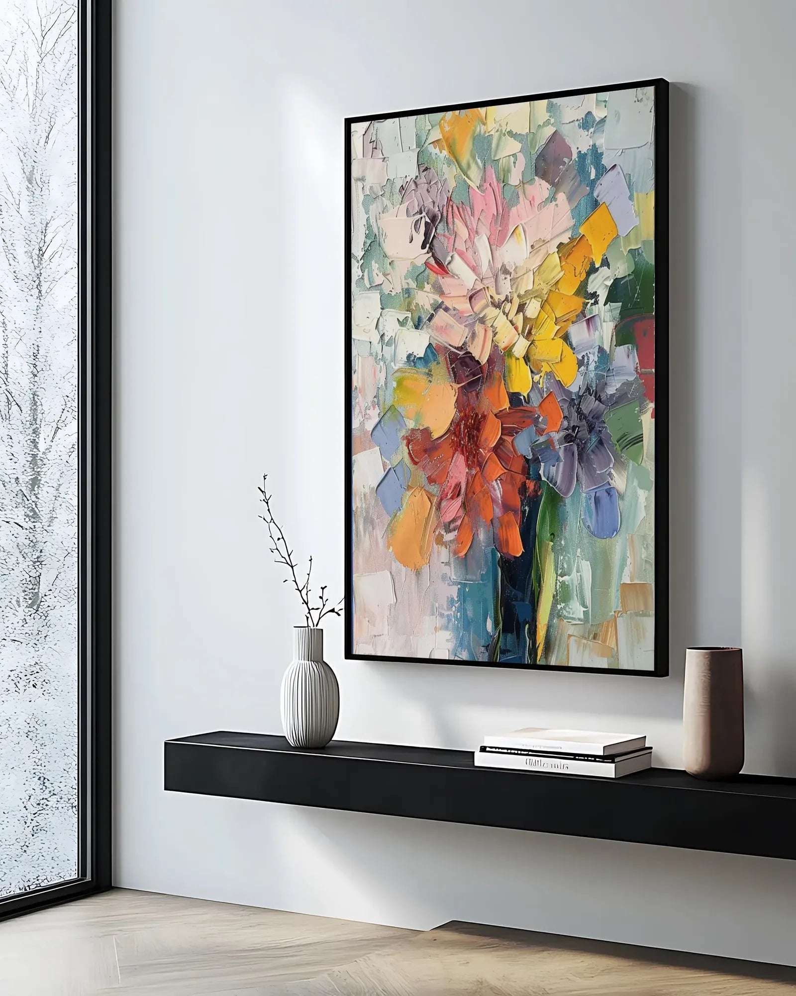Textured Colorful Wall Art for Large Walls No.044