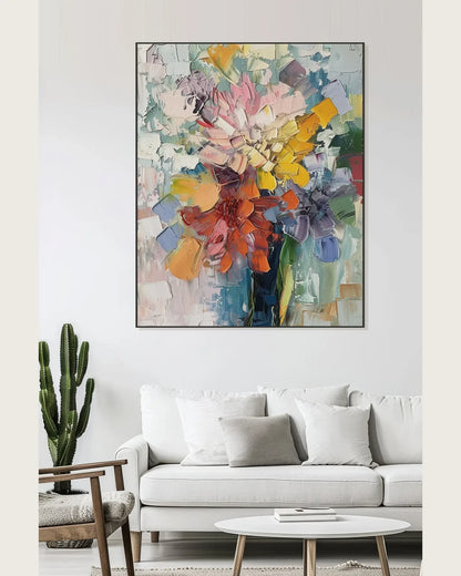 Textured Colorful Wall Art for Large Walls No.044