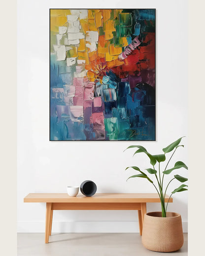 Textured Colorful Wall Artwork for Bedroom No.051