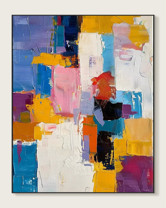 Textured Colorful Wall Decor for Living Room No.049