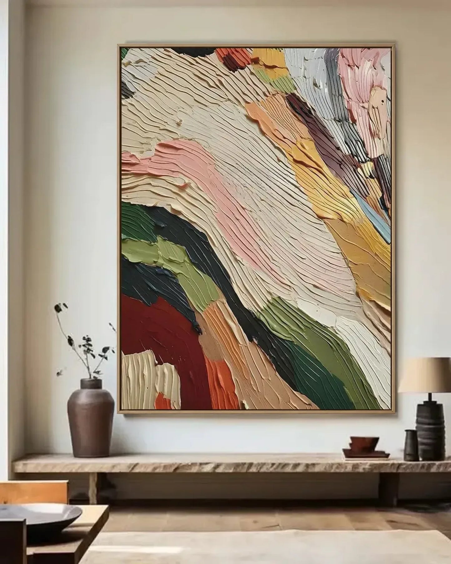 Warm Abstract Wabi Sabi Artwork No.063