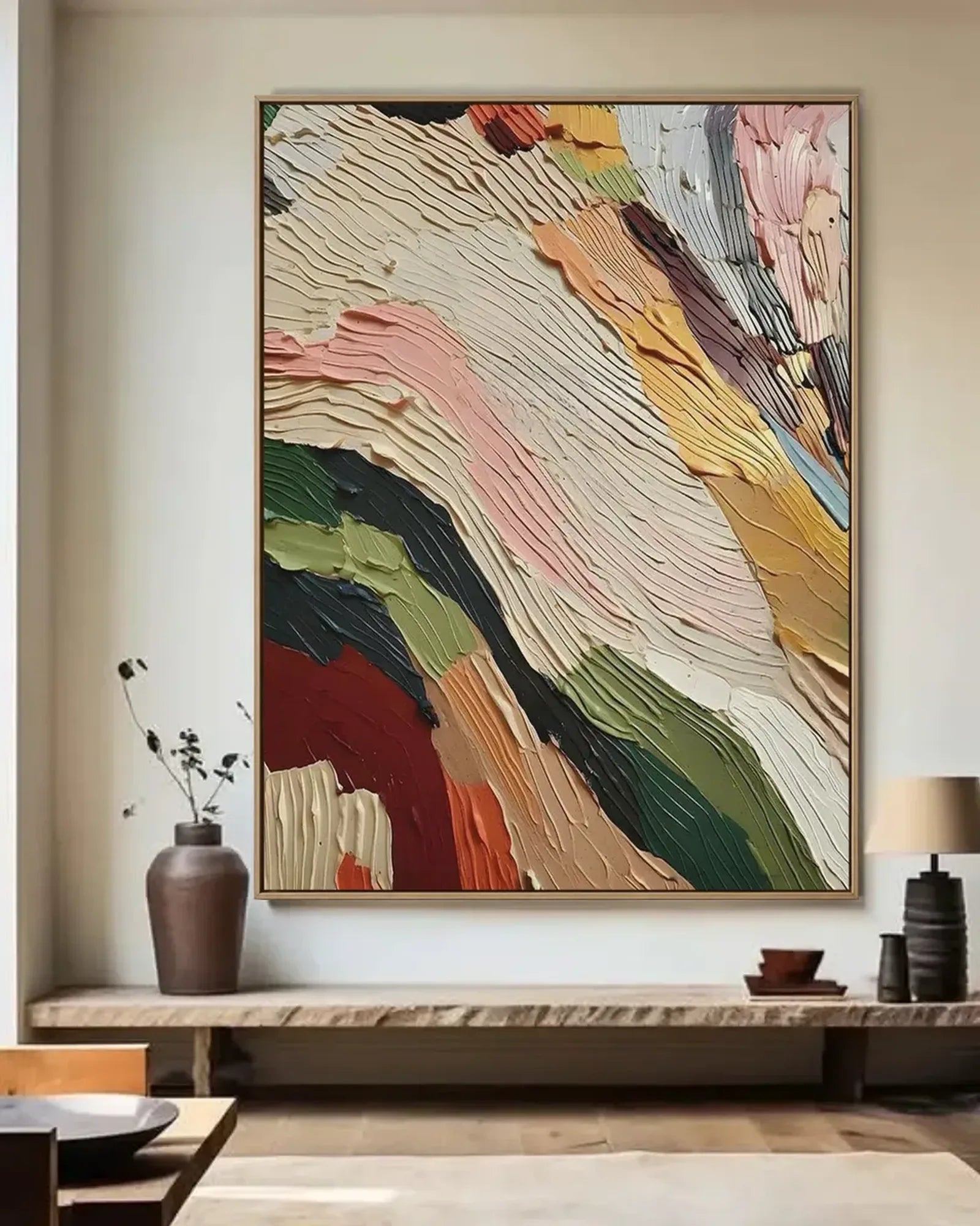 Warm Abstract Wabi Sabi Artwork No.063