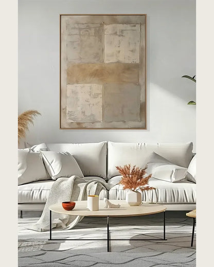 Warm Abstract Wabi Sabi Canvas Art No.062