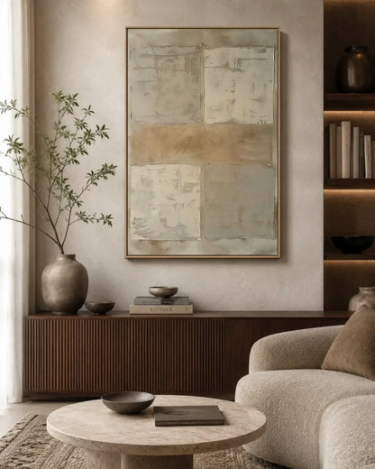 Warm Abstract Wabi Sabi Canvas Art No.062