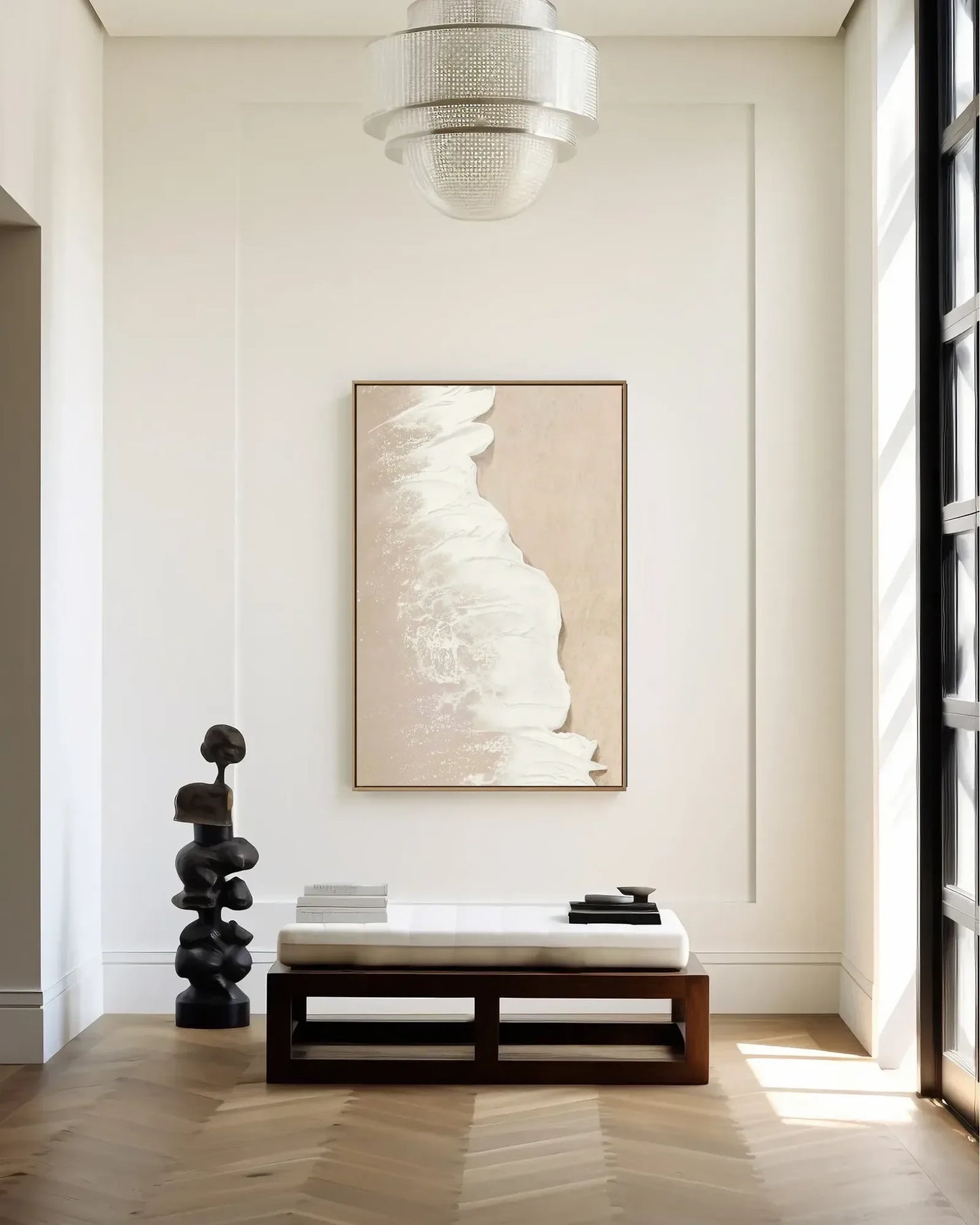 Warm Abstract Wabi Sabi Canvas Painting No.065