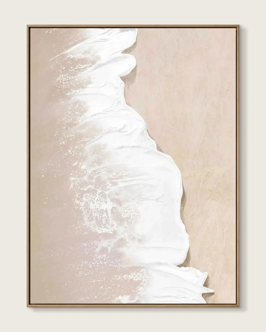 Warm Abstract Wabi Sabi Canvas Painting No.065