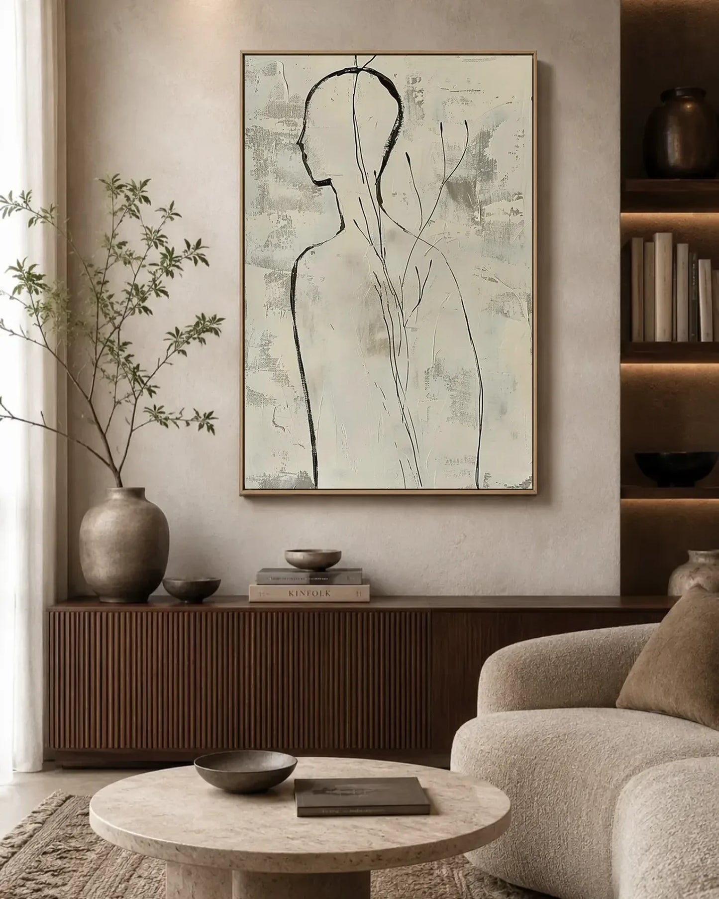 Warm Neutral Minimalist Artwork No.053