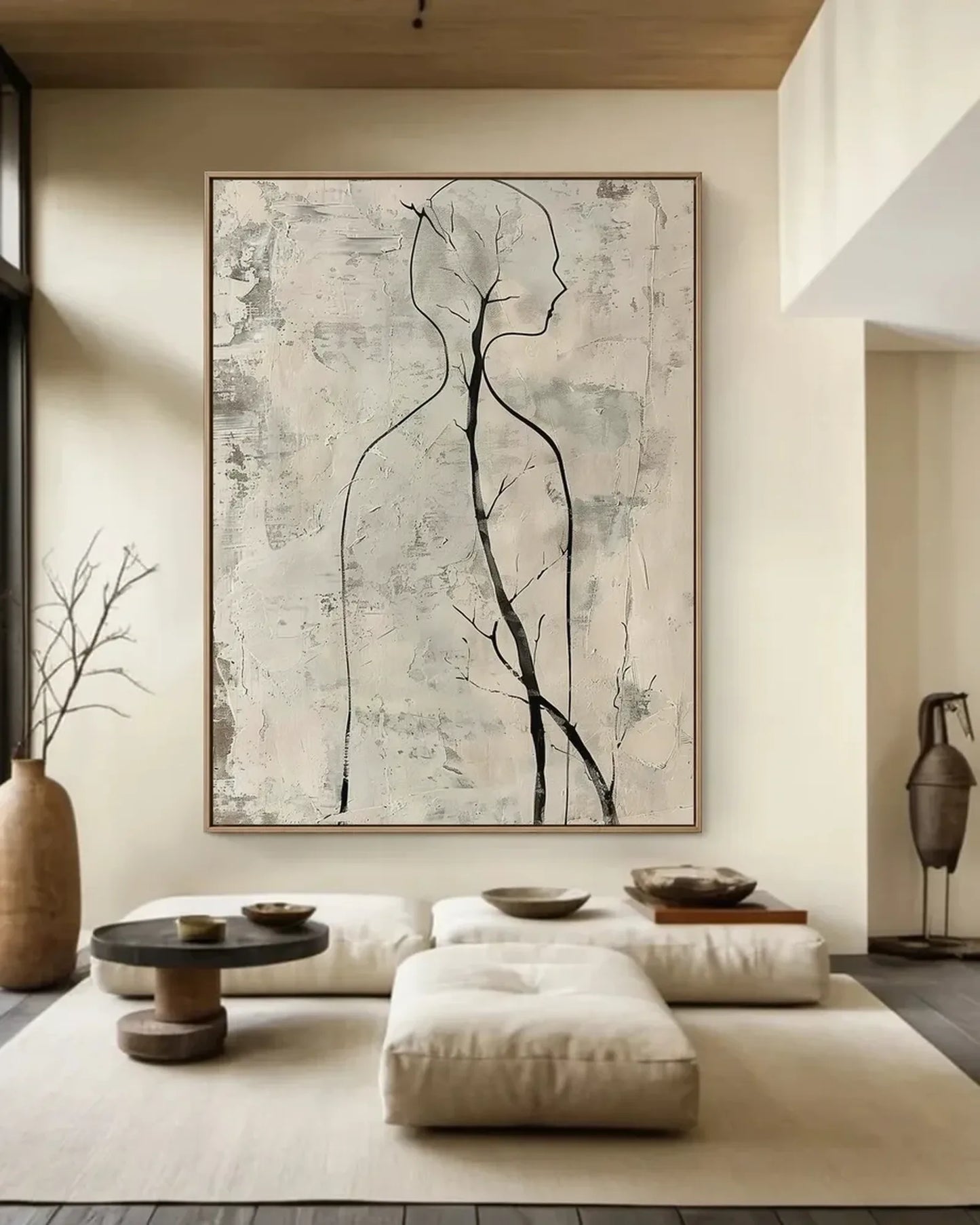 Warm Neutral Minimalist Canvas Art No.052