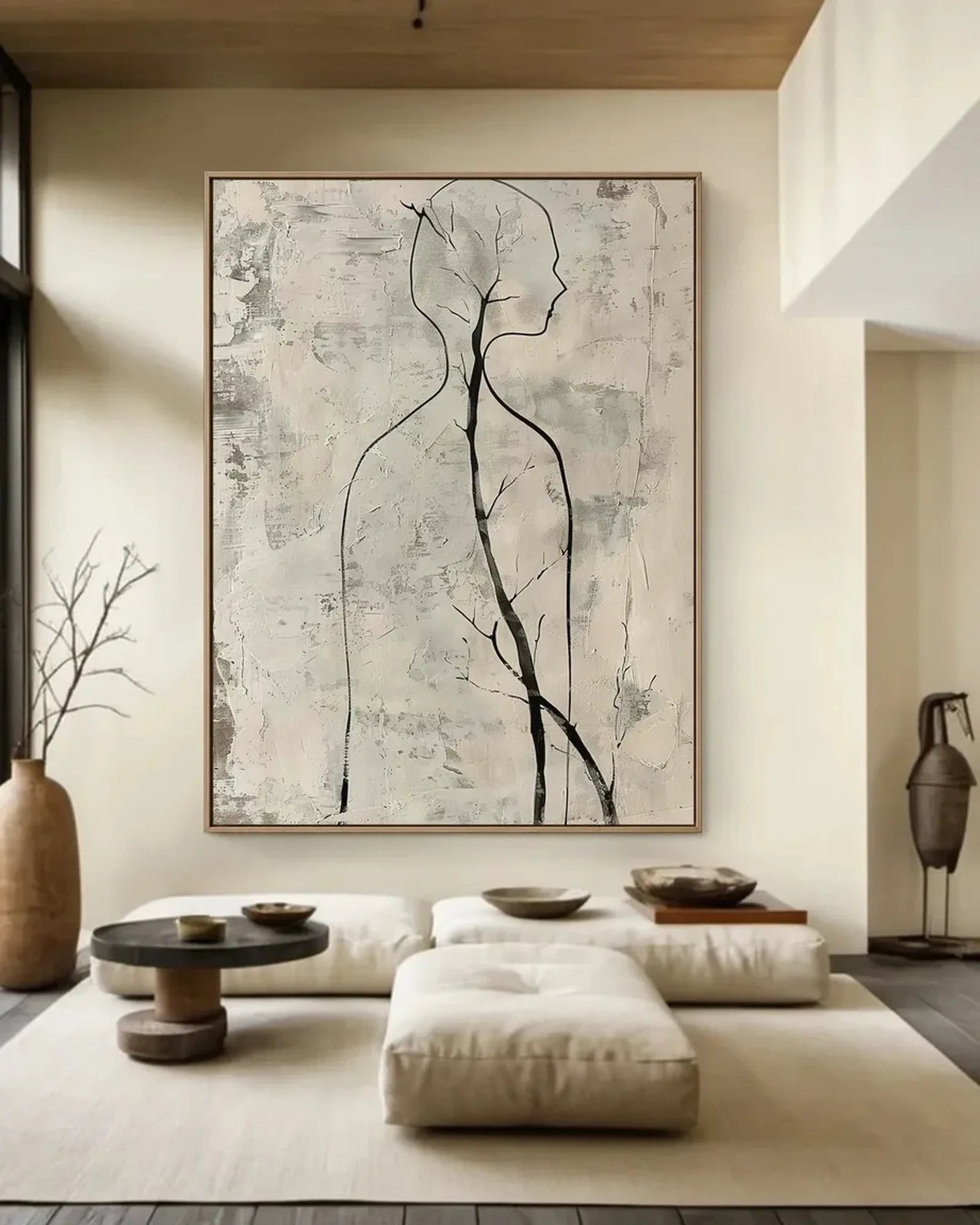 Warm Neutral Minimalist Canvas Art No.052