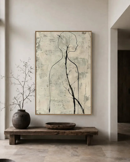 Warm Neutral Minimalist Canvas Art No.052