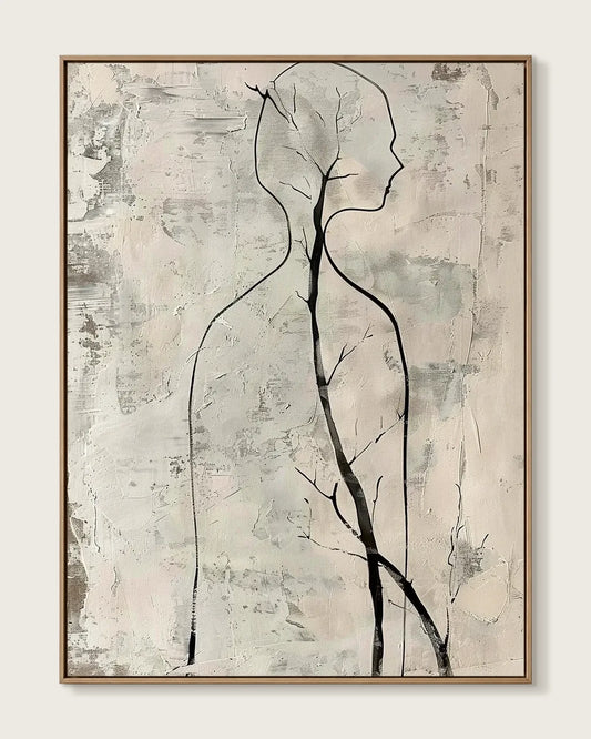 Warm Neutral Minimalist Canvas Art No.052