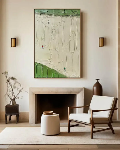 Warm Neutral Minimalist Canvas Painting No.055