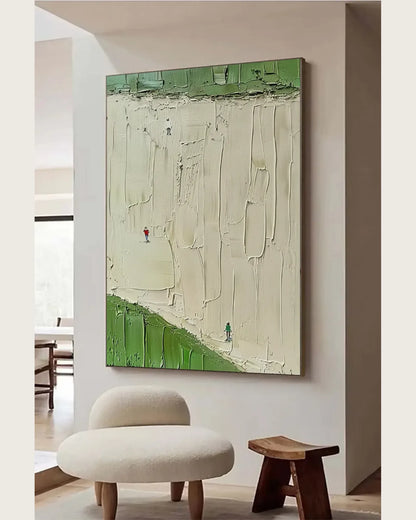 Warm Neutral Minimalist Canvas Painting No.055