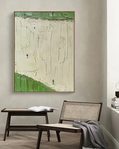 Warm Neutral Minimalist Canvas Painting No.055