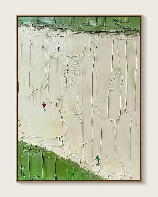 Warm Neutral Minimalist Canvas Painting No.055