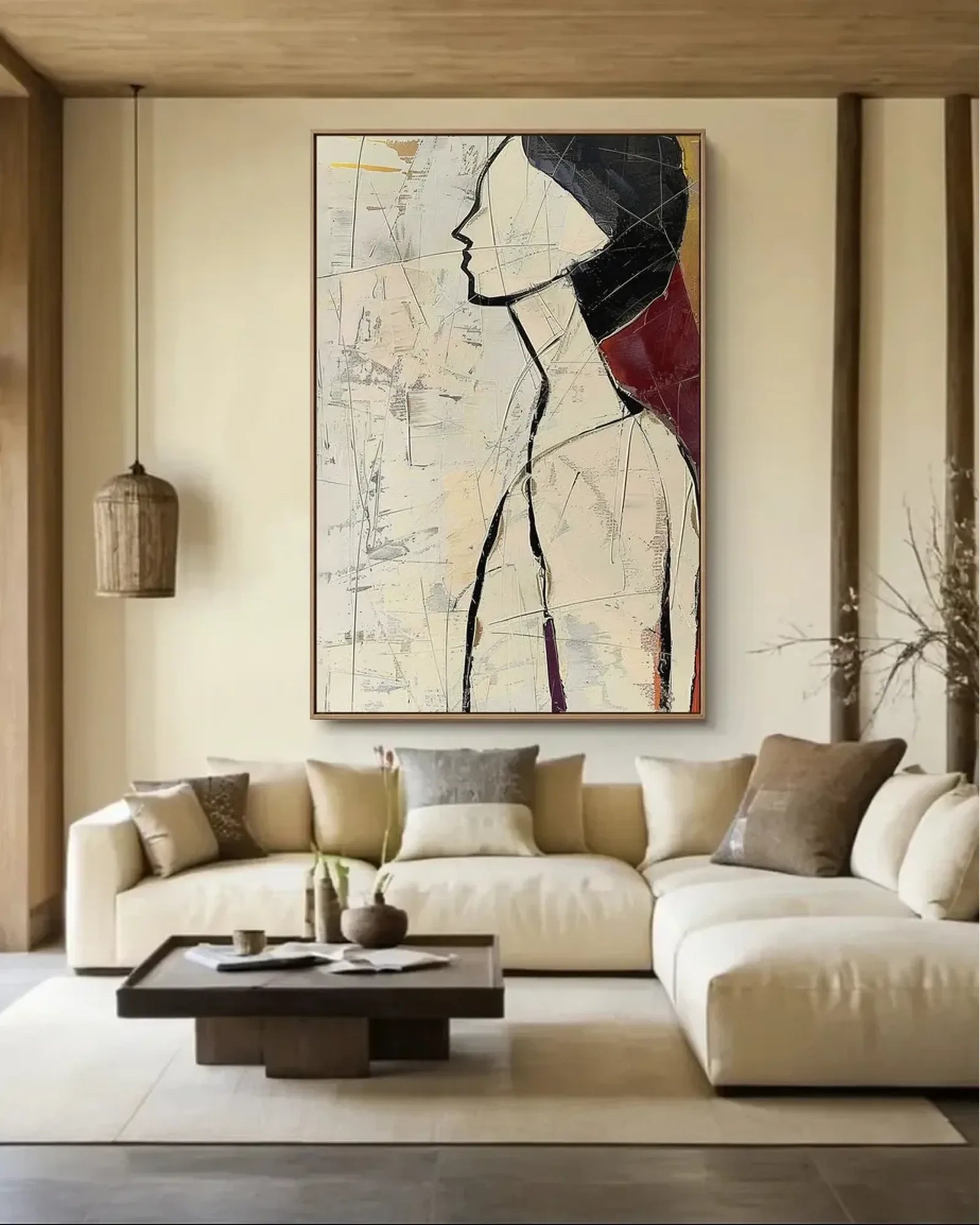 Warm Neutral Minimalist Wall Art No.051
