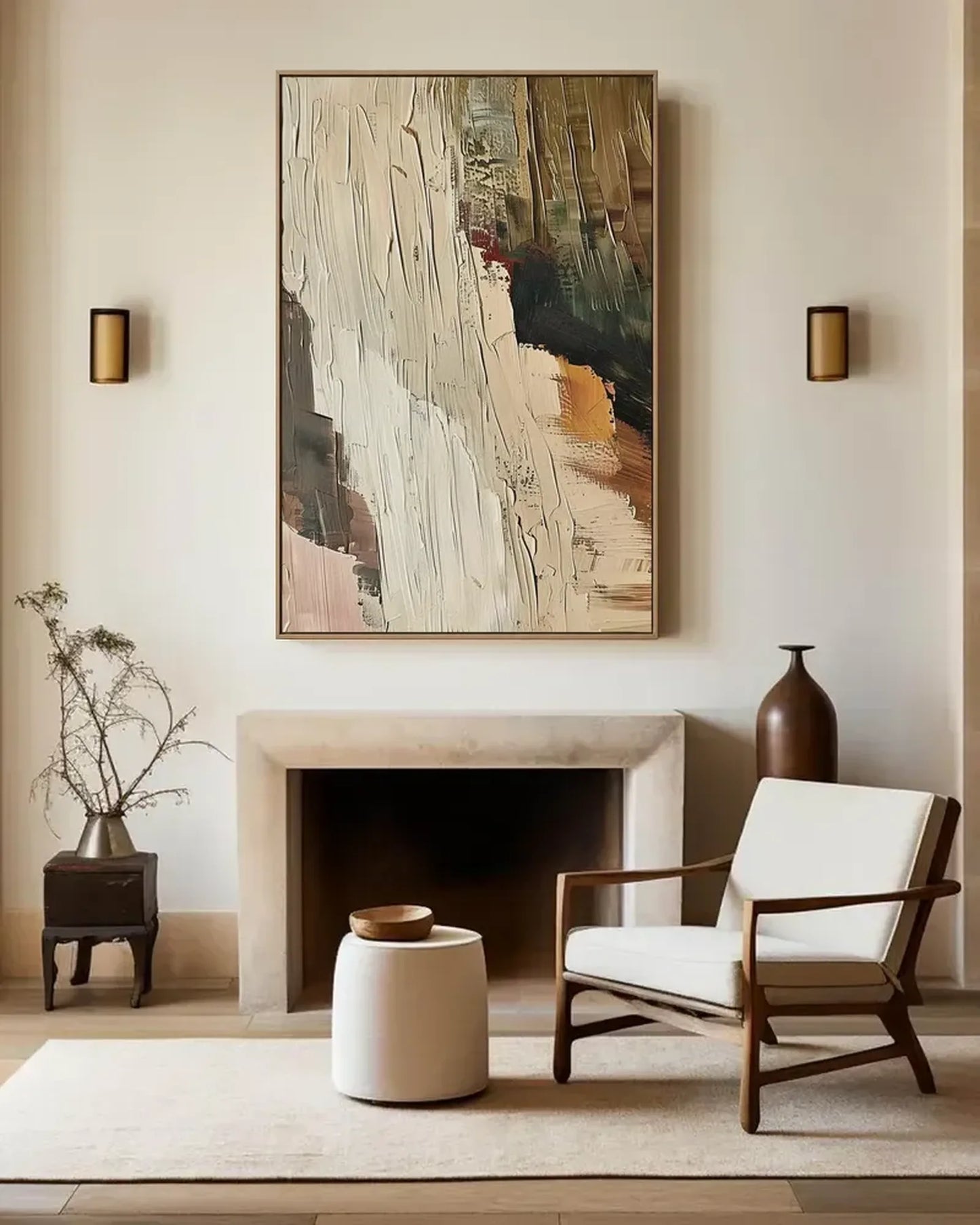 Warm Neutral Wabi Sabi Artwork No.028