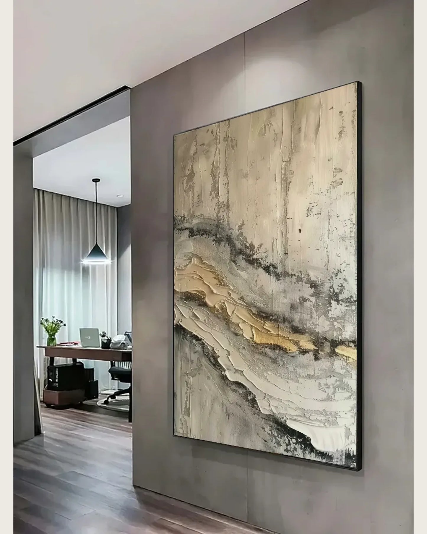 Warm Neutral Wabi Sabi Canvas Art No.027