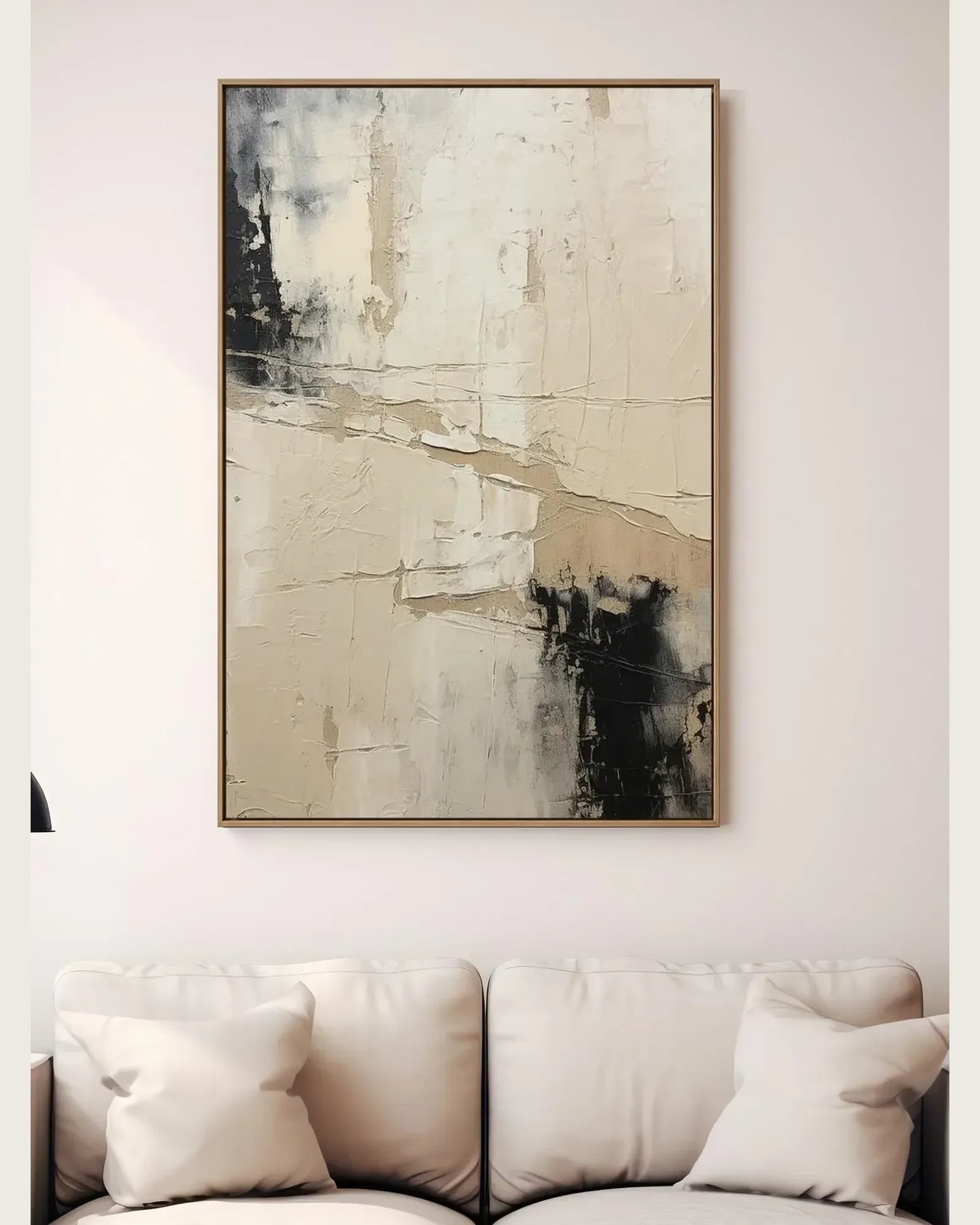Warm Neutral Wabi Sabi Canvas Painting No.030