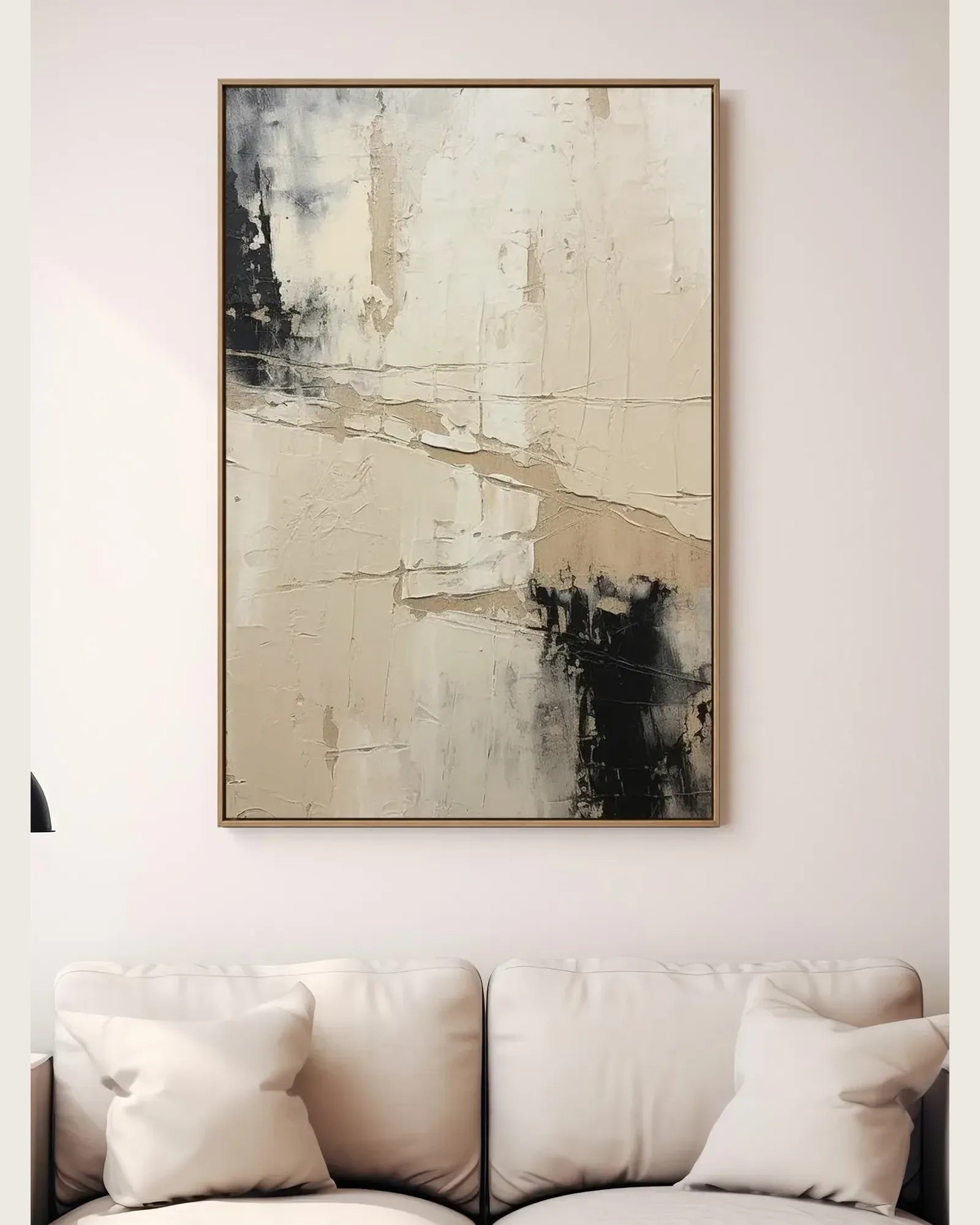 Warm Neutral Wabi Sabi Canvas Painting No.030