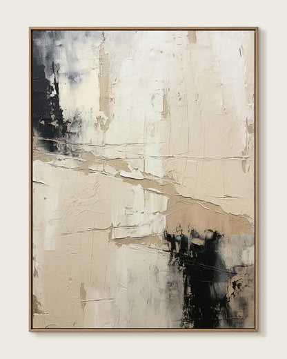 Warm Neutral Wabi Sabi Canvas Painting No.030